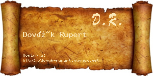 Dovák Rupert névjegykártya